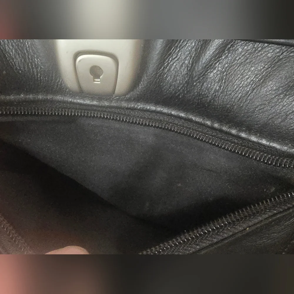 Samsonite Vintage Black Leather Computer Bag